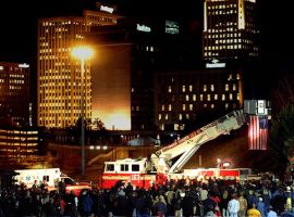 Akron officially dedicates fire equipment purchased for New York City. Hundreds gathered November 27 downtown for the dedication. The equipment, a 95-foot ladder truck, two EMS vehicles and three SUV police cruisers were purchased through the Greater Akron Fire Truck Fund that raised $1.39 million in two weeks.