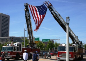 Cleveland firefighters memorial ride, photo by Steve Martin