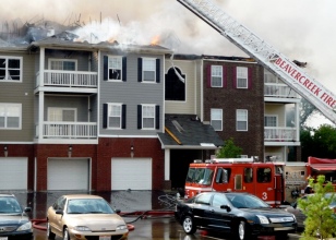 Structure fire, Beavercreek, photo by Tony Black